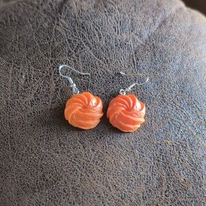 2$ Add On⭐ Orange Swirl Earrings
